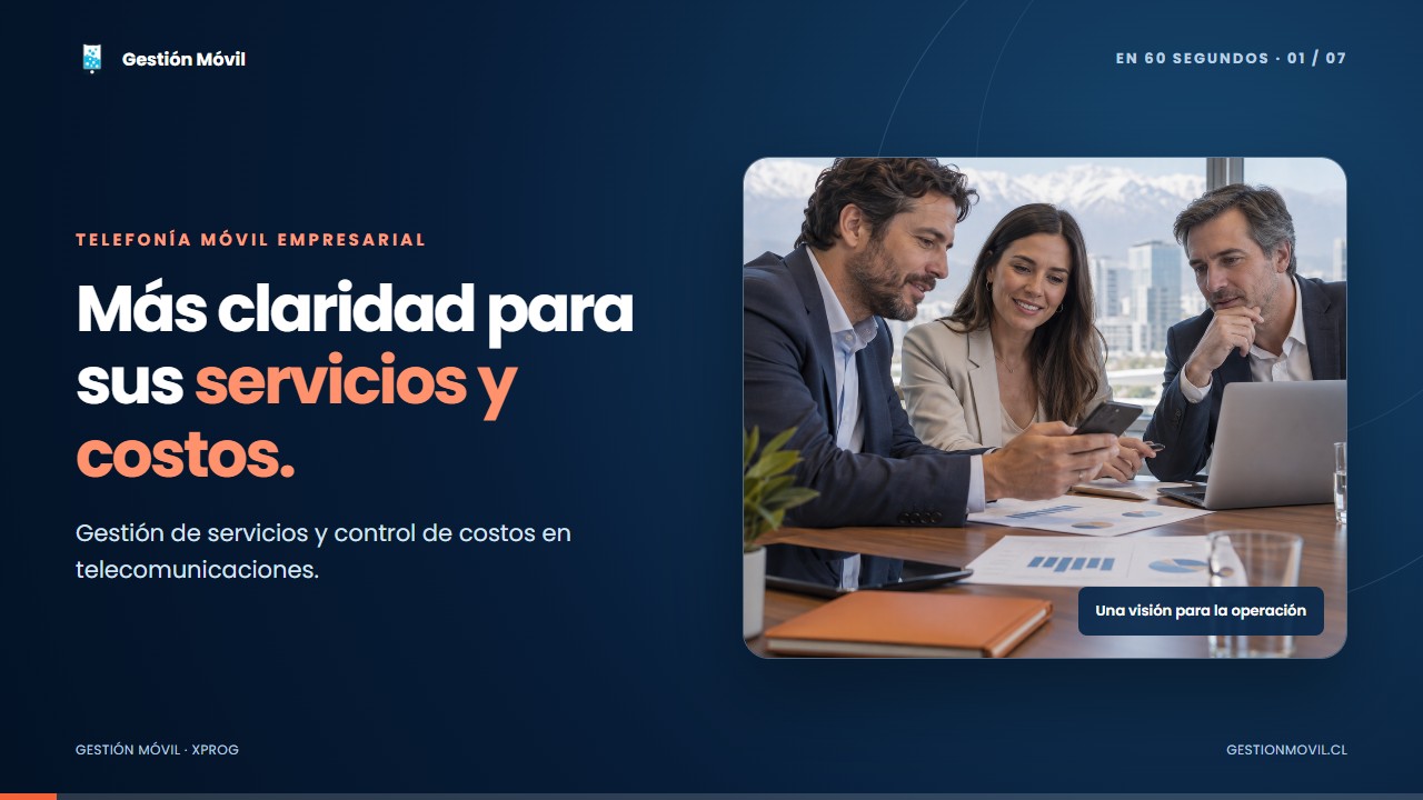 Portada de la presentación general de Gestión Móvil